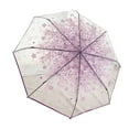 thumbnail image 3 of Clear Bubble Umbrella for Girl Women Adult Cute Outdoor Transparent Umbrella Violet, 3 of 8
