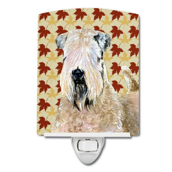 Wheaten Terrier Soft Coated Fall Ceramic Night Light