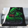 thumbnail image 2 of Oogie Boogie Cartoon Blanket Cozy Warm Flannel Throw Blanket for Living Room Bedroom Bed Sofa Car, All Seasons Fleece Blankets Gifts for Kids Teens Adults 50"X40", 2 of 8