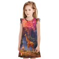 thumbnail image 1 of Balery Lantern Giraffes Magical Forest Camisón de princesa para niñas, pijama de algodón con mangas abullonadas, suave y bonito.-Large, 1 of 6
