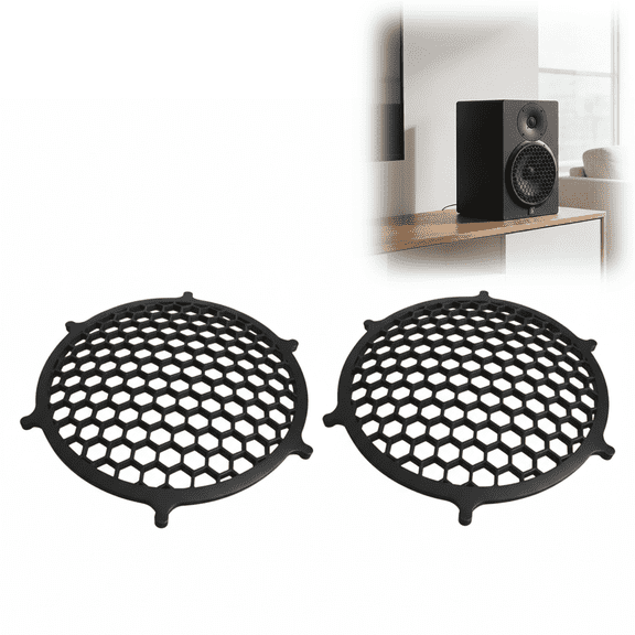 Magnetic Bass Grill for Yamaha HS8 Monitor Speaker, Speaker Grill Cover Magnetic Protection Guard for Studio Audio Home Setup, 2PCS, Black