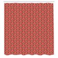 thumbnail image 3 of Ambesonne Vibrant Shower Curtain, Vintage Look Geometric Art, 69"Wx84"L, Salmon Warm Taupe, 3 of 5