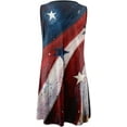 thumbnail image 4 of American Flag Dress 4th of July Dress Stars Memorial Day Independence Day Patriotic Dress Red White Blue Swimsuit Cover Dress, 4 of 5