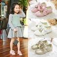 thumbnail image 6 of Children Princess Shoes Gold Pink White Girl Bow Leather Shoes Kids Sweet Dance Flats Flowers Girls Shoes Size 26-36 CSH791, 6 of 6
