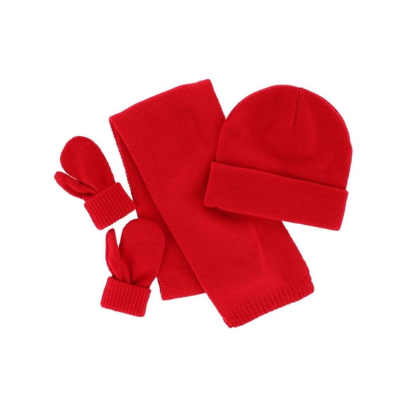 CTM Kids' One Size Winter Beanie Hat Mitten and Scarf Set by Wootie