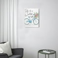 thumbnail image 3 of Beach Bicycle Canvas Wall Art Serene Aqua Blue Seascape Pictures, Ideal Coastal Décor for Modern Lake Home, Bathroom, Bedroom, 12x16 Inch, 3 of 7