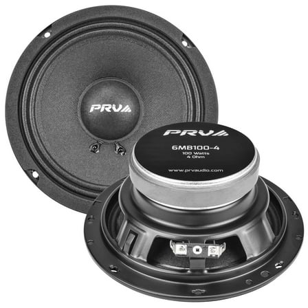 PRV AUDIO 6.5 Inch Car Speakers 200 Watts 4 Ohm, 6MB100-4 Factory Replacement Car Door Speakers (Pair) Shallow Profile C88