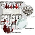 thumbnail image 7 of Christmas Kitchen Curtains Valances 3 Piece Set,Red Merry Xmas Pine Trees Balls Ornament Snowflakes Rod Pocket Kitchen Curtain over Sink Window,Farmhouse Cafe Curtains for Holiday Winter Decor 36, 7 of 7