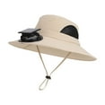 thumbnail image 2 of Solar Fan Cap Rechargeable Summer Sun Protection Neck Large Brims Outdoor Fishing Mountaineering Quickly Dry Waterproof Fisherman Hat, 2 of 5