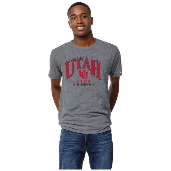 Men's League Collegiate Wear Heather Gray Utah Utes Victory Falls Tri-Blend T-Shirt