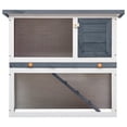 thumbnail image 3 of Conejera para exteriores VidaXL, 1 puerta, madera gris, 90 x 45 x 80 cm, 3 of 7