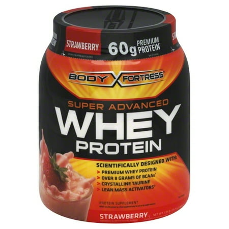 Body Fortress Strawberry Super Advanced Whey Protein Powder 1 95