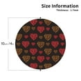 thumbnail image 2 of Leather Coasters with Heat-resistant for Drinks, Gold Glitter Heart -标题2 Round Shape, 2 of 5