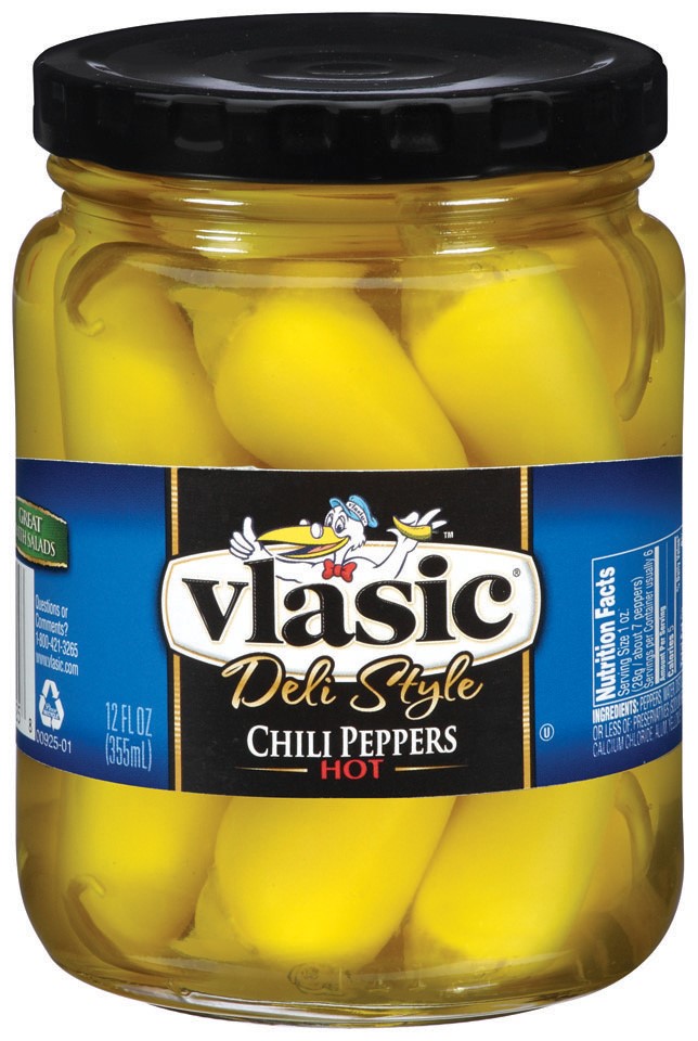 Vlasic Deli Style Chili Hot Peppers 12 Oz Jar