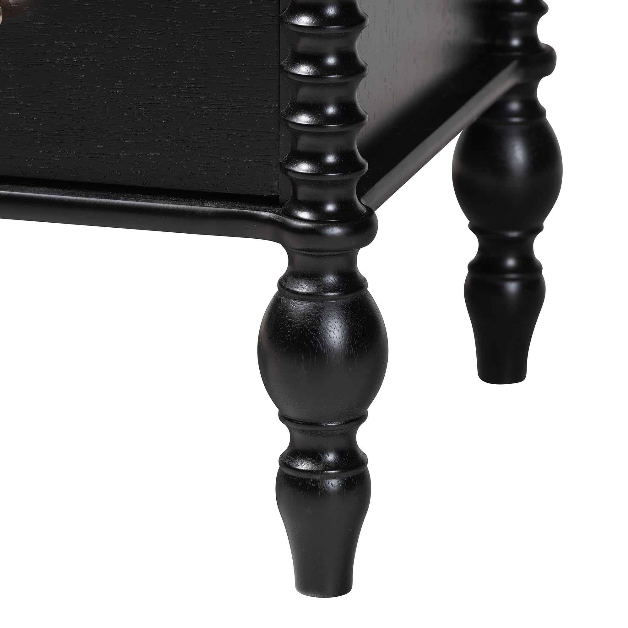 Baxton Studio Callison Farmhouse Chest, 4-Drawer, Black