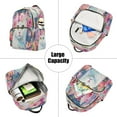 thumbnail image 5 of Casual Cat with Floral Background Backpack for School,College and Travel, Water Resistant Bookbag,, 5 of 7