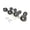 Black, variant on harper Boat Trailer Roller Marine Accessories DIY Assembly, Bottom Support Bracket, Spare Parts for Ship Trailers Motorboat 8 Wheels Black