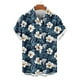 thumbnail image 4 of Blusa y camisa de manga corta con cuello vuelto Camisa casual para hombre Camisa de bolos vintage de manga corta Camisas de verano de playa cubana Camisa con botones Blusa para hombre Poliéster, 4 of 6
