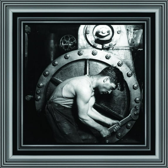 Factory Laborer, Vintage Images, Historical Picture Frame, 10x10 8540
