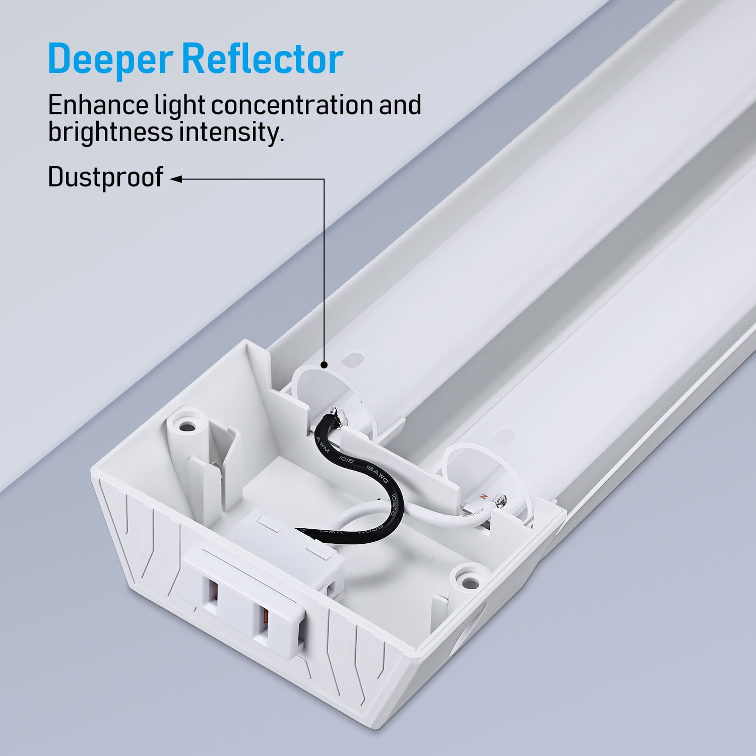 4 Pack LED Shop Light for Garage 4ft, Linkable, 5000K Daylight, 40W, Surface Mount & Suspended Mount