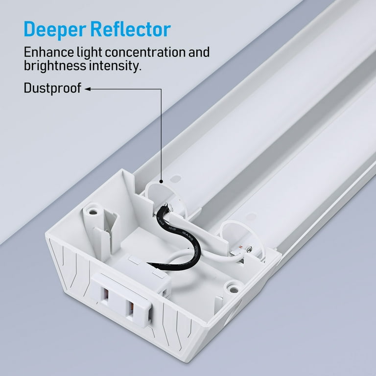 4 Pack LED Shop Light for Garage 4ft, Linkable, 5000K