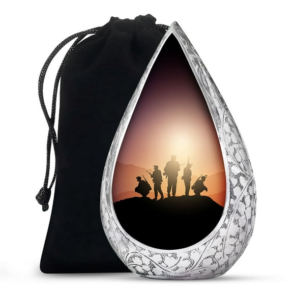 JAGSHASHI Army Shadow - Funeral Urns - Urns For Ashes - Large Decorative Urn - Burial Urns For Human Ashes - Large Urn For Human Ashes - Cremation Urn Human Ashes - 10 Inch - Large