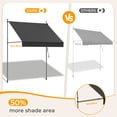 thumbnail image 5 of HOMEDEMO Manual Retractable Awning, 59"W x 118"H Retractable Side Bar 47-59", NO Drilling Awings for Backyard Garden Porch Outside Carbon gray, 5 of 8