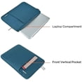 thumbnail image 2 of Mosiso Polyester Vertical Style Water Repellent Laptop Sleeve Case Bag Cover with Pocket for 11.6-12.3 inch, MacBook Air 11 inch, Deep Teal, 2 of 5