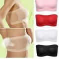 thumbnail image 2 of Sarapandan Women Elastic Strapless Seamless Cropped Tube Top Bra Bandeau Underwear, 2 of 3