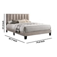 thumbnail image 5 of Benjara California King Platform Bed with Channel Tufting, Gray, 5 of 5