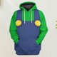 thumbnail image 4 of Disfraz Premium Sudadera con capucha impresa en 3D Mujer Casual Divertido Anime Disfraz de cosplay de moda Kuymtek Verde T L para Mujer, 4 of 6