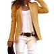thumbnail image 1 of Blusa Mangas Largas Blazer casual para mujer Color caramelo Moda Trabajo Oficina Chaquetas Ropa femenina (Amarillo XL) Ygjytge Amarillo T XL para Mujer, 1 of 7