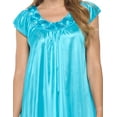 thumbnail image 5 of Casual Nights Women's Cap Sleeve Rose Satin Nightgown, 5 of 5