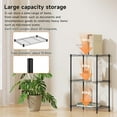thumbnail image 3 of 3 Tier Metal Wire Shelving Rack Storage Shelves for Kitchen, Bedroom, Living Room or Laundry Room, Black, 3 of 8