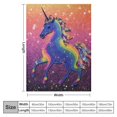 thumbnail image 4 of ONETECH  Rainbow Glitter Purple Sparkles Unicorn Flannel Bed Blanket Throw Blanket Lightweight Cozy Plush Blanket for Bedroom Living Rooms Sofa Couch, 4 of 6