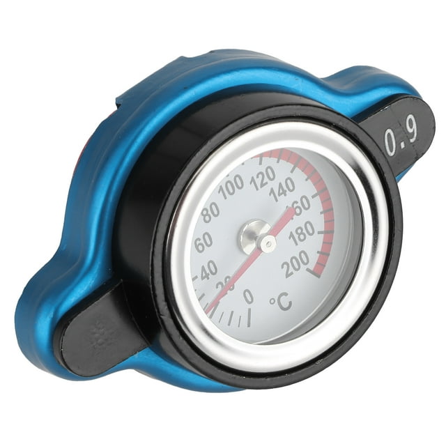 Universal Thermostatic Radiator Cap Water Tank Cover Leakproof With Temperature Silicone Rubber For Car Pressure Adjustment Engine Compartment Upgrade Dark Blue Black 65x45mm