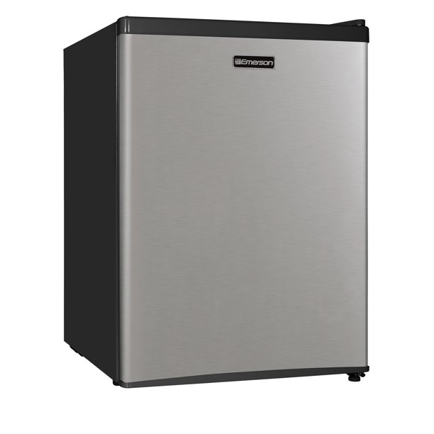 Emerson 2 4 Cu Ft Single Door Mini Fridge Cr240bsse Stainless Steel Walmart Com Walmart Com
