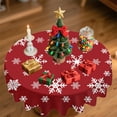 thumbnail image 4 of Fmbmuo Merry Christmas Round Tablecloth - 60 Inch Holiday Dining Table Cover, 4 of 6