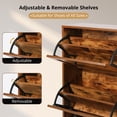 thumbnail image 5 of RichYa Shoe Cabinet with 4 Flip Drawers Freestanding Shoe Rack for Entryway Hallway Living Room Antique Colour, 5 of 7