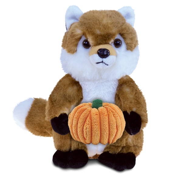 DolliBu Super Soft Fox Stuffed Animal with Pumpkin Decor - Pumpkin Plush Animal for Fall, Halloween and Thanksgiving, Pumpkin Toy for Baby, Kids, Adults - 9.5 Inches