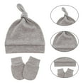 thumbnail image 6 of Newborn Beanie Hat Gloves Set, Spring Summer Autumn Hats for Infant Cotton, 6 of 8