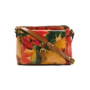 Patricia Nash Avellino Leather Medium Spring Multi Print Front Pocket Crossbody