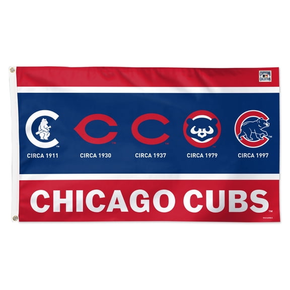 WinCraft Chicago Cubs 3' x 5' Single-Sided Heritage Inspired Deluxe Evolution Flag