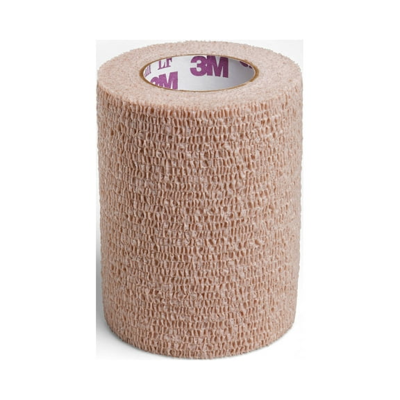 Coban LF Cohesive Bandage 3 Inch X 5 Yard Standard Compression Self-adherent Closure Tan , 2083 - Case of 24