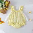 thumbnail image 5 of Otqutp Toddler Sport Bodysuit Girls Fly Sleeve Floral Embroider Tulle Ruffles Romper Bodysuits 0 to 12 Months Cute Girls Clothes, 5 of 8