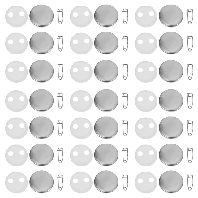 100 Sets Button Badge Parts Blank Badge DIY Badge Craft for Gift (25mm)