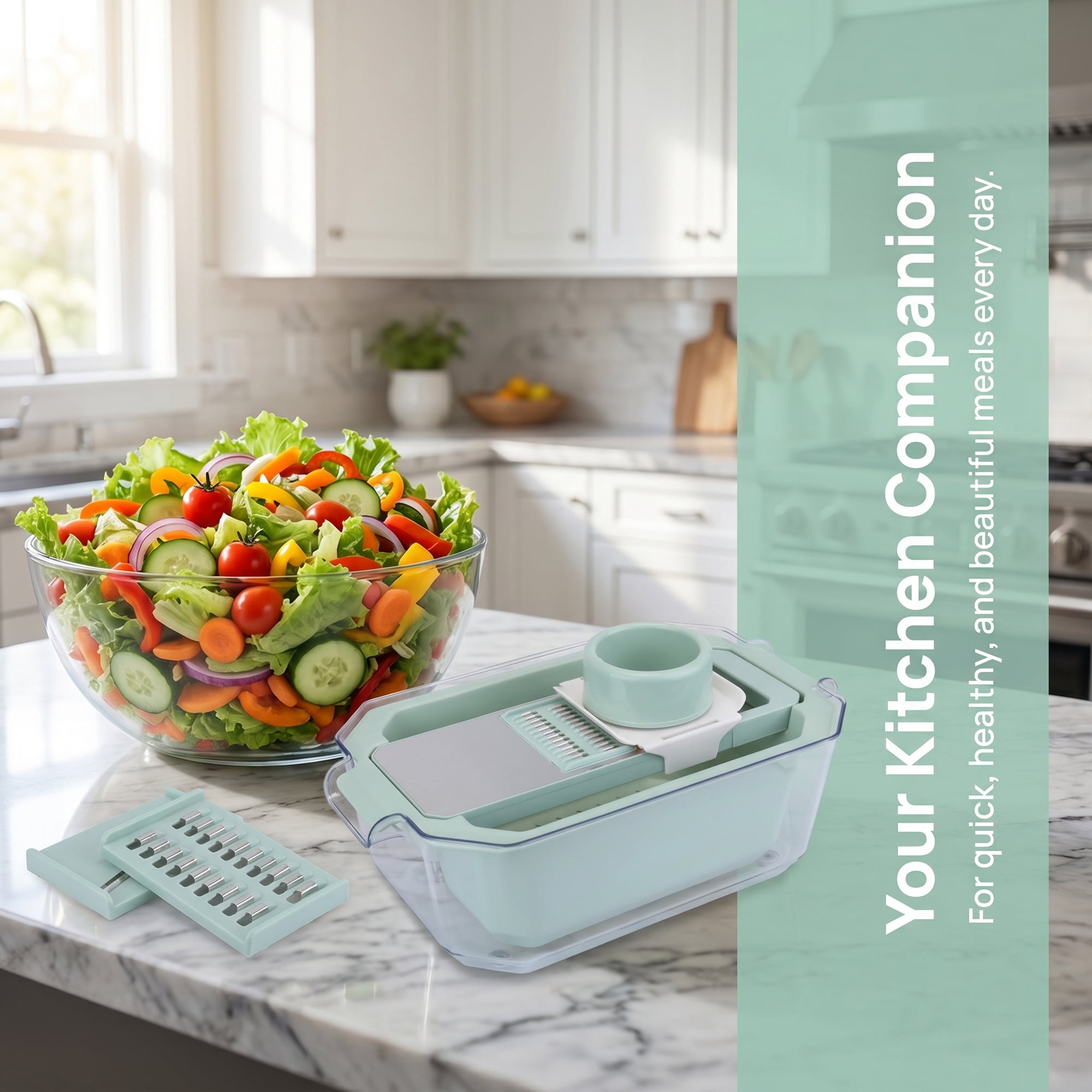 Unique Bargains All-in-One Kitchen Slicer and Chopper for Cooking 3 in 1(C) 13.6x8.3in
