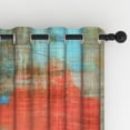 thumbnail image 4 of Lfeey Wooden Village Farmhouse Blackout Curtains with Grommets, Set of 2, 42x108 inches, Stained Wood Panels, 4 of 6