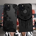 thumbnail image 2 of Funda de flores de encaje Vintage Floral Sexy negra para iPhone 13 12 11 Pro Max X XR XS 7 8 Plus 6S Mini funda mate dura de parachoques suave Tan Jianjun unisex, 2 of 2