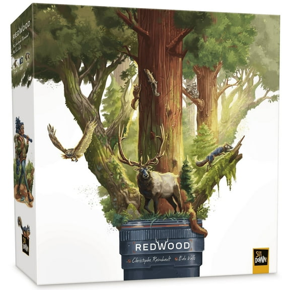 Sit Down! Games: Redwood - Retail Core Game, Wildlife Photography Themed Family Board Game, 1-4 Players, Ages 10 